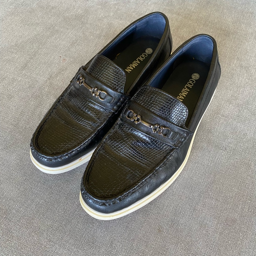 Mens Size 12 Golaiman Horsebit Black Loafers